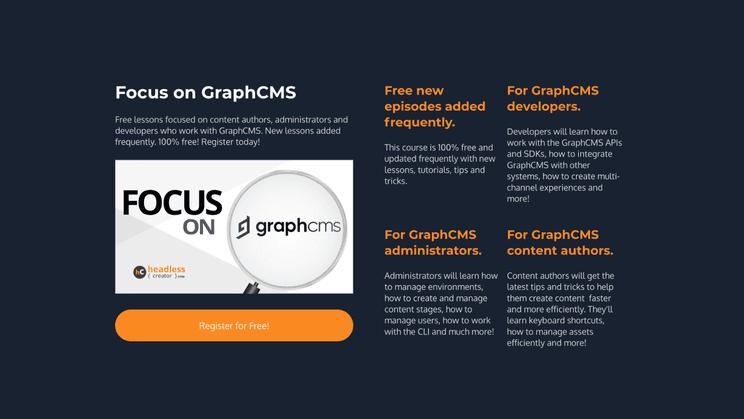 Focus on GraphCMS